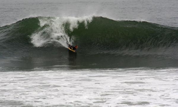 Simon Heale, bottom turn at Wedge